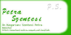 petra szentesi business card